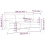3-seater sofa with cream fabric cushions 180 cm by , Sofas - Ref: Foro24-3200831, Price: 271,69 €, Discount: %