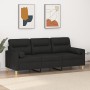 3-seater sofa with black fabric cushions 180 cm by , Sofas - Ref: Foro24-3200833, Price: 319,65 €, Discount: %