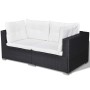 5-teiliges Gartenmöbel-Set und schwarze synthetische Rattankissen von vidaXL, Gartensets - Ref: Foro24-41872, Preis: 491,01 €...