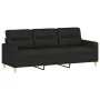 3-seater sofa with black fabric cushions 180 cm by , Sofas - Ref: Foro24-3200833, Price: 277,33 €, Discount: %