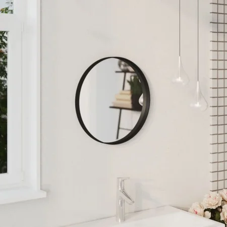 Black wall mirror 40 cm by , Mirrors - Ref: Foro24-322293, Price: 40,87 €, Discount: %