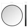 Black wall mirror 40 cm by , Mirrors - Ref: Foro24-322293, Price: 40,87 €, Discount: %