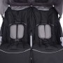 Grau-schwarzer Zwillingskinderwagen aus Stahl von vidaXL, Kinderwagen - Ref: Foro24-10110, Preis: 184,80 €, Rabatt: %