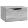 Sonoma grauer Wand-Nachttisch 34x30x20 cm von , Schließfächer und Lagerschränke - Ref: Foro24-817089, Preis: 32,90 €, Rabatt: %