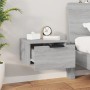 Sonoma grauer Wand-Nachttisch 34x30x20 cm von , Schließfächer und Lagerschränke - Ref: Foro24-817089, Preis: 32,90 €, Rabatt: %