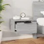 Sonoma gray wall bedside table 34x30x20 cm by , Lockers and storage cabinets - Ref: Foro24-817089, Price: 32,40 €, Discount: %