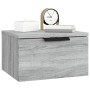 Sonoma grauer Wand-Nachttisch 34x30x20 cm von , Schließfächer und Lagerschränke - Ref: Foro24-817089, Preis: 32,90 €, Rabatt: %