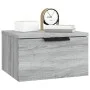 Sonoma gray wall bedside table 34x30x20 cm by , Lockers and storage cabinets - Ref: Foro24-817089, Price: 32,40 €, Discount: %