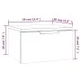 Sonoma gray wall bedside table 34x30x20 cm by , Lockers and storage cabinets - Ref: Foro24-817089, Price: 32,40 €, Discount: %