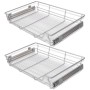 Abnehmbare Drahtwannen 2 Stück silber 800 mm von vidaXL, Behälter für Küchenutensilien - Ref: Foro24-50482, Preis: 112,20 €, ...