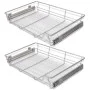 Removable wire trays, 2 units, silver, 800 mm by vidaXL, Kitchen utensil containers - Ref: Foro24-50482, Price: 117,94 €, Dis...