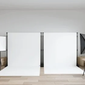 Backdrop stands 2 pcs black steel 254x243 cm by , studio montages - Ref: Foro24-3187466, Price: 192,60 €, Discount: %
