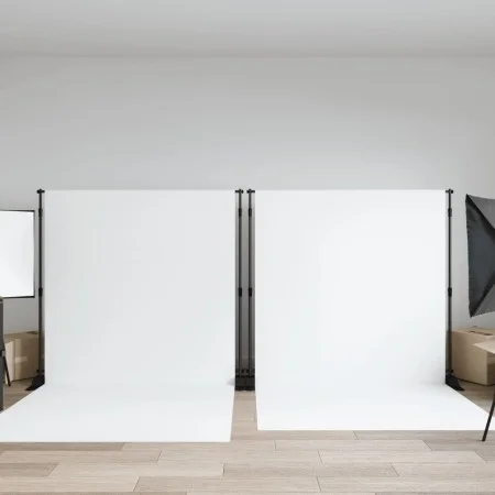 Soportes de telón de fondo 2 uds acero negro 254x243 cm de , Montajes de estudio - Ref: Foro24-3187466, Precio: 192,57 €, Des...