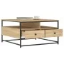 Mesa de centro madera de ingeniería roble Sonoma 80x80x45 cm de , Mesas de centro - Ref: Foro24-835290, Precio: 91,91 €, Desc...