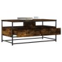 Smoked oak engineered wood coffee table 100x51x45 cm by , Coffee table - Ref: Foro24-835286, Price: 76,69 €, Discount: %