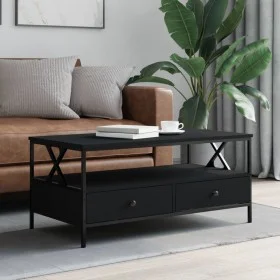 Black engineered wood coffee table 100x51x45 cm by , Coffee table - Ref: Foro24-835299, Price: 98,34 €, Discount: %