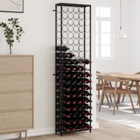 Wine rack for 95 bottles black wrought iron 54x18x200 cm by , Wine racks - Ref: Foro24-358368, Price: 155,73 €, Discount: %