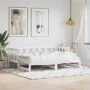 Ausziehbares Schlafsofa aus massivem weißem Kiefernholz, 90 x 190 cm von , Betten und Lattenroste - Ref: Foro24-836211, Preis...