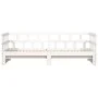 Ausziehbares Schlafsofa aus massivem weißem Kiefernholz, 90 x 190 cm von , Betten und Lattenroste - Ref: Foro24-836211, Preis...