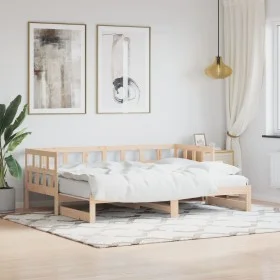 Sofá cama nido madera maciza de pino 80x200 cm de , Camas y somieres - Ref: Foro24-836207, Precio: 154,47 €, Descuento: %