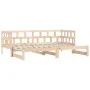 Trundle sofa bed solid pine wood 80x200 cm by , Beds and slatted bases - Ref: Foro24-836207, Price: 154,36 €, Discount: %