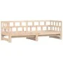 Trundle sofa bed solid pine wood 80x200 cm by , Beds and slatted bases - Ref: Foro24-836207, Price: 154,36 €, Discount: %