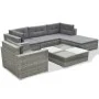 6-teiliges Gartenmöbel-Set und graue synthetische Rattankissen von vidaXL, Gartensets - Ref: Foro24-41879, Preis: 682,34 €, R...