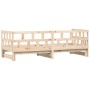 Ausziehbares Schlafsofa aus massivem Kiefernholz 80x200 cm von , Betten und Lattenroste - Ref: Foro24-836207, Preis: 156,73 €...