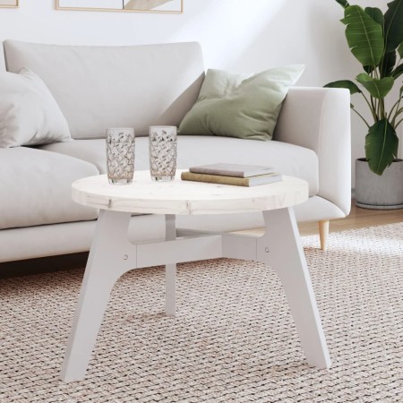Runde Tischplatte aus massivem weißem Kiefernholz Ø60x3 cm von , Tischplatten - Ref: Foro24-833665, Preis: 43,33 €, Rabatt: %