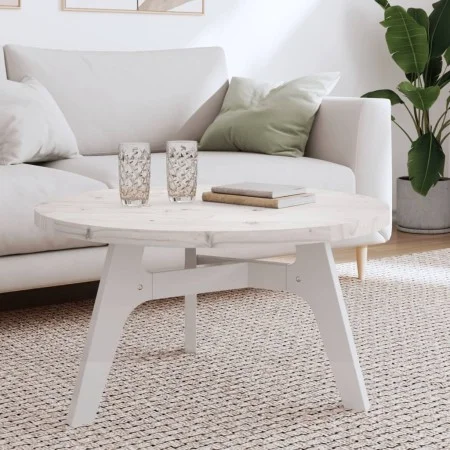 Round table top solid white pine wood Ø80x3 cm by , Table tops - Ref: Foro24-833671, Price: 87,27 €, Discount: %