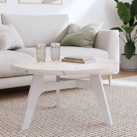 Runde Tischplatte aus massivem weißem Kiefernholz Ø80x3 cm von , Tischplatten - Ref: Foro24-833671, Preis: 88,54 €, Rabatt: %