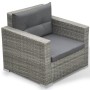 6-teiliges Gartenmöbel-Set und graue synthetische Rattankissen von vidaXL, Gartensets - Ref: Foro24-41879, Preis: 617,38 €, R...