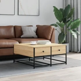 Sonoma oak engineered wood coffee table 80x80x40 cm by , Coffee table - Ref: Foro24-835355, Price: 50,69 €, Discount: %