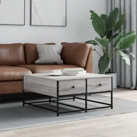 Sonoma gray engineered wood coffee table 80x80x40 cm by , Coffee table - Ref: Foro24-835357, Price: 52,33 €, Discount: %