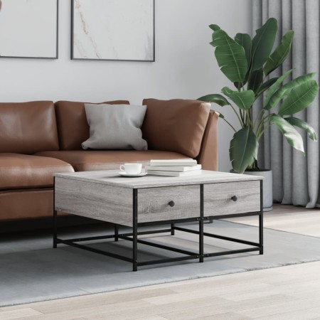 Sonoma gray engineered wood coffee table 80x80x40 cm by , Coffee table - Ref: Foro24-835357, Price: 52,84 €, Discount: %