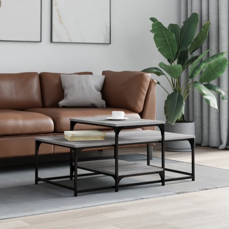 Sonoma gray engineered wood coffee table 102x60x45 cm by , Coffee table - Ref: Foro24-835317, Price: 51,46 €, Discount: %