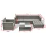 6-teiliges Gartenmöbel-Set und graue synthetische Rattankissen von vidaXL, Gartensets - Ref: Foro24-41879, Preis: 682,34 €, R...