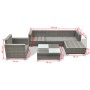 6-teiliges Gartenmöbel-Set und graue synthetische Rattankissen von vidaXL, Gartensets - Ref: Foro24-41879, Preis: 617,38 €, R...