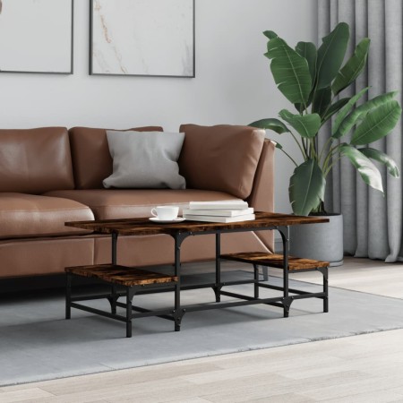 Smoked oak plywood coffee table 100x50.5x40cm by , Coffee table - Ref: Foro24-835376, Price: 36,92 €, Discount: %