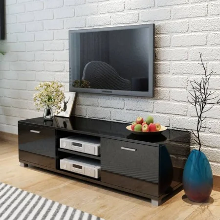 Hochglanzschwarzer TV-Schrank 140x40,5x35 cm von vidaXL, TV-Möbel - Ref: Foro24-243044, Preis: 119,92 €, Rabatt: %