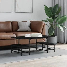 Black plywood coffee table 100x50.5x40 cm by , Coffee table - Ref: Foro24-835374, Price: 37,57 €, Discount: %