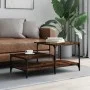 Smoked oak engineered wood coffee table 100x50.5x45cm by , Coffee table - Ref: Foro24-835381, Price: 42,62 €, Discount: %