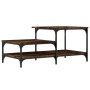 Smoked oak engineered wood coffee table 100x50.5x45cm by , Coffee table - Ref: Foro24-835381, Price: 50,37 €, Discount: %
