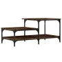 Smoked oak engineered wood coffee table 100x50.5x45cm by , Coffee table - Ref: Foro24-835381, Price: 42,62 €, Discount: %