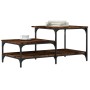 Smoked oak engineered wood coffee table 100x50.5x45cm by , Coffee table - Ref: Foro24-835381, Price: 50,37 €, Discount: %