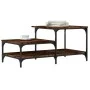 Smoked oak engineered wood coffee table 100x50.5x45cm by , Coffee table - Ref: Foro24-835381, Price: 42,62 €, Discount: %