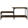 Smoked oak engineered wood coffee table 100x50.5x45cm by , Coffee table - Ref: Foro24-835381, Price: 42,62 €, Discount: %