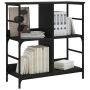 Black engineered wood shelf 78.5x33x82 cm by , Bookcases and shelves - Ref: Foro24-835244, Price: 52,04 €, Discount: %