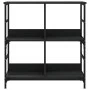 Black engineered wood shelf 78.5x33x82 cm by , Bookcases and shelves - Ref: Foro24-835244, Price: 52,04 €, Discount: %
