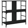 Black engineered wood shelf 78.5x33x82 cm by , Bookcases and shelves - Ref: Foro24-835244, Price: 52,04 €, Discount: %